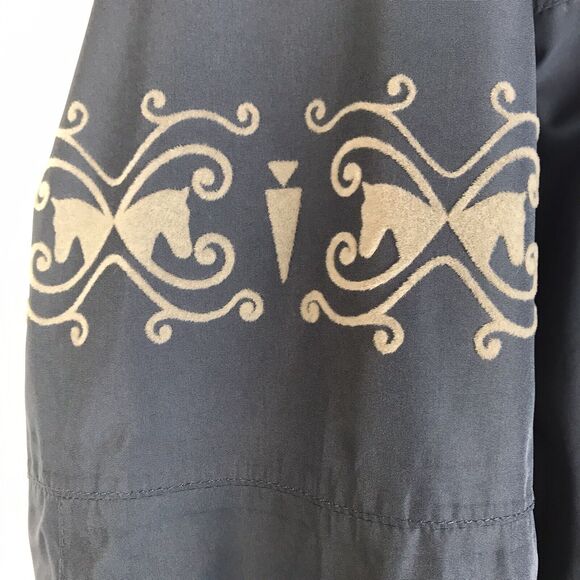 Kerrits Hooded Riding Jacket Waterproof Vents Pockets Blue Rain Coat Size Small - Picture 5 of 16